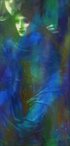 Arts numériques intitulée "Blue love" par Emma Laflute, Œuvre d'art originale, Photo montage