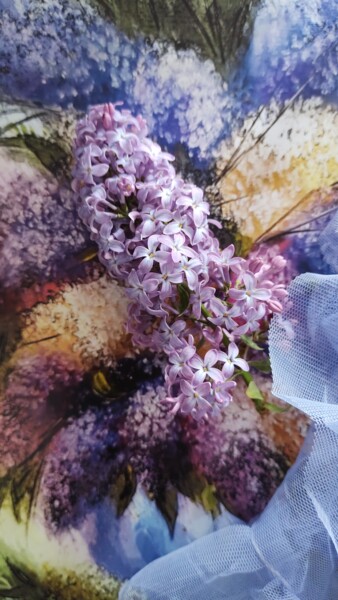 Arte digitale intitolato "Le lilas" da Emma Laflute, Opera d'arte originale, Fotomontaggio