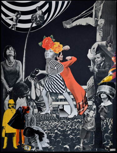 Collages intitolato "Hautes Voltiges" da Emma Margo, Opera d'arte originale, Collages