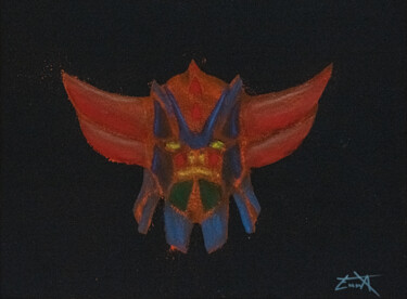 Zeichnungen mit dem Titel "GOLDORAK #4" von Emma Plesse, Original-Kunstwerk, Pastell