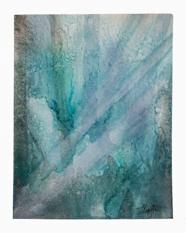 Malerei mit dem Titel "Aquarelle Forêt #2" von Emma Plesse, Original-Kunstwerk, Aquarell