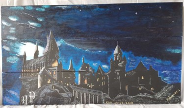 Ζωγραφική με τίτλο "Harry Potter schild…" από Emma, Αυθεντικά έργα τέχνης, Ακρυλικό