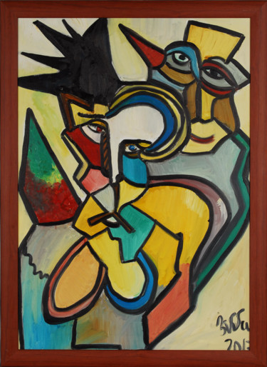 Malerei mit dem Titel "Tribute to Picasso" von Emma Tumanyan, Original-Kunstwerk, Öl