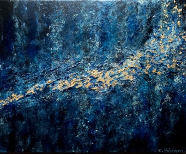 Painting titled "Subacqua" by Emmanuelle Biscara, Original Artwork, Acrylic Mounted on Wood Stretcher frame