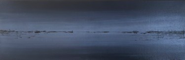 Peinture intitulée "Horizon nocturne" par Emmanuelle Biscara, Œuvre d'art originale, Acrylique Monté sur Châssis en bois