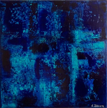 Peinture intitulée "L'attente bleue" par Emmanuelle Biscara, Œuvre d'art originale, Acrylique Monté sur Châssis en bois
