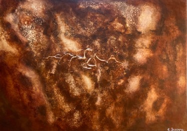 Pintura titulada "Sierra" por Emmanuelle Biscara, Obra de arte original, Acrílico Montado en Bastidor de camilla de madera