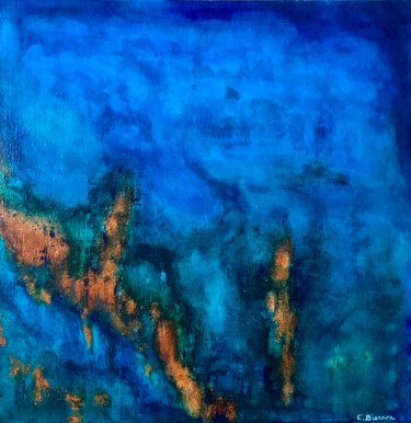 Картина под названием "Plongée" - Emmanuelle Biscara, Подлинное произведение искусства, Акрил Установлен на Деревянная рама…