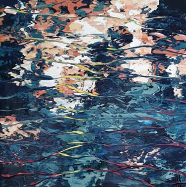 Картина под названием "2020 Water 1" - Emma Heffe, Подлинное произведение искусства, Масло Установлен на Деревянная рама для…
