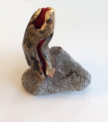 Escultura intitulada "Équilibre sur pierre" por Emma Lapassouze, Obras de arte originais