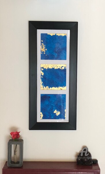 Peinture intitulée "Abstraction bleue" par Emma Lapassouze, Œuvre d'art originale, Acrylique