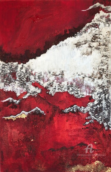 Peinture intitulée "Nébuleuse Rouge" par Emma Lapassouze, Œuvre d'art originale, Acrylique