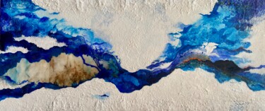 Peinture intitulée "Nébuleuse bleue" par Emma Lapassouze, Œuvre d'art originale, Acrylique