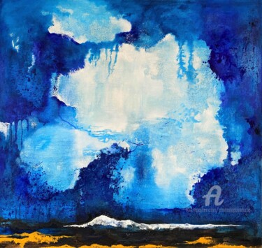 Pittura intitolato "Mouvement planétaire" da Emma Lapassouze, Opera d'arte originale, Acrilico