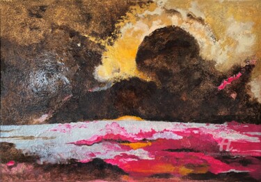 Painting titled "Eveil solaire" by Emma Lapassouze, Original Artwork, Acrylic