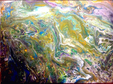 Peinture intitulée "Vue du ciel" par Emma Laroche, Œuvre d'art originale, Acrylique