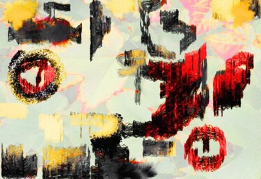 Arts numériques intitulée "Les empreintes du b…" par Emma Laroche, Œuvre d'art originale, Peinture numérique