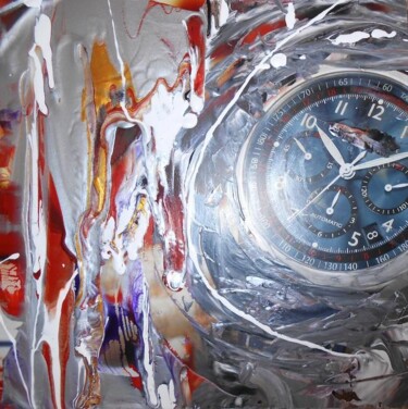 Peinture intitulée "Aiguilles du temps" par Emma Laroche, Œuvre d'art originale, Huile