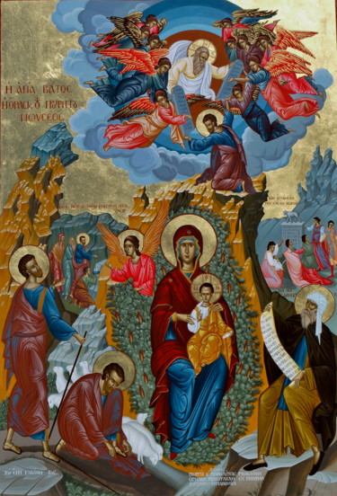 Ζωγραφική με τίτλο "The Holy Vatos - Th…" από Emmanouel Roukoudis, Αυθεντικά έργα τέχνης, Λάδι