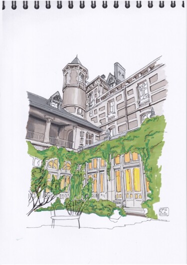 Drawing titled "Ecole bouffon - Par…" by Emmanuel Forgues, Original Artwork, Marker