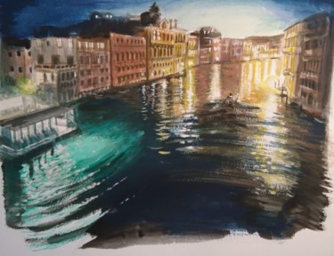 Peinture intitulée "venezia.jpg" par Emmanuel Groult, Œuvre d'art originale, Gouache