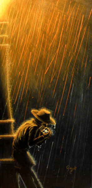 Peinture intitulée "sous-la-pluie.jpg" par Emmanuel Groult, Œuvre d'art originale