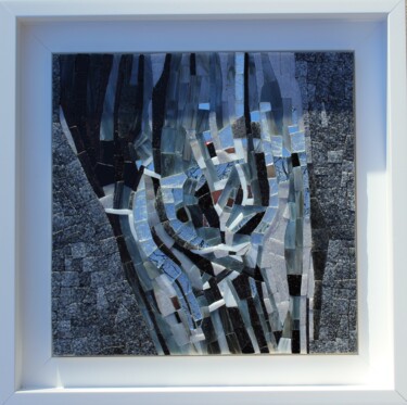 Collagen mit dem Titel "ECRIN D'ECORCE" von Emmanuel Landais, Original-Kunstwerk, Collagen Auf Holzplatte montiert