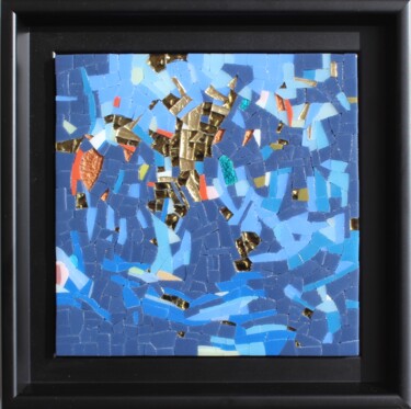 Коллажи под названием "ORO" - Emmanuel Landais, Подлинное произведение искусства, Коллажи Установлен на Деревянная панель