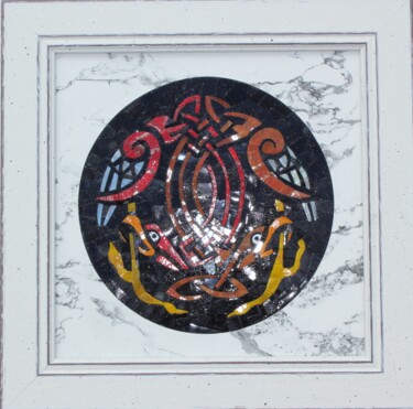 Κολάζ με τίτλο "SAC A PLUMES" από Emmanuel Landais, Αυθεντικά έργα τέχνης, Κολάζ Τοποθετήθηκε στο Ξύλινο πάνελ