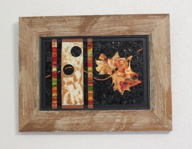 Collages intitolato "LUMIERE DU CREPUSCU…" da Emmanuel Landais, Opera d'arte originale, Collages Montato su Pannello di legno