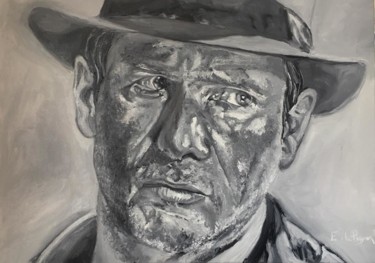 Peinture intitulée "Indiana Jones" par Emmanuel Le Pogam, Œuvre d'art originale, Huile