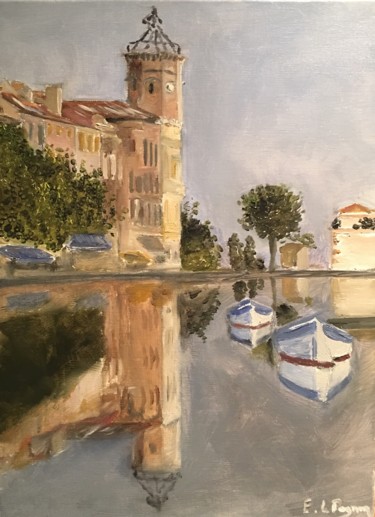 Peinture intitulée "Le port vieux de La…" par Emmanuel Le Pogam, Œuvre d'art originale, Huile