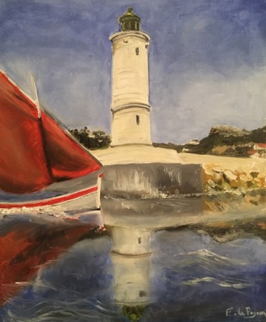 Painting titled "Le Gardien de Cassis" by Emmanuel Le Pogam, Original Artwork, Oil