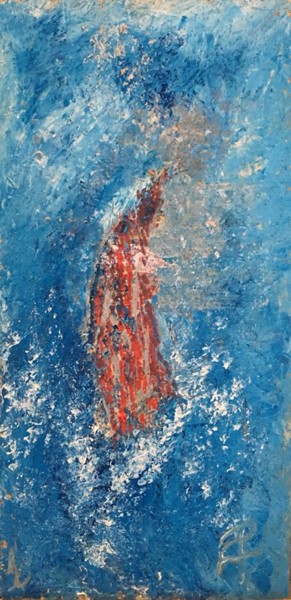 Peinture intitulée "Bleu Sanguin" par Emmanuel Le Pogam, Œuvre d'art originale, Acrylique