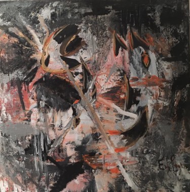 Painting titled "TORO" by Emmanuel Le Pogam, Original Artwork, Acrylic