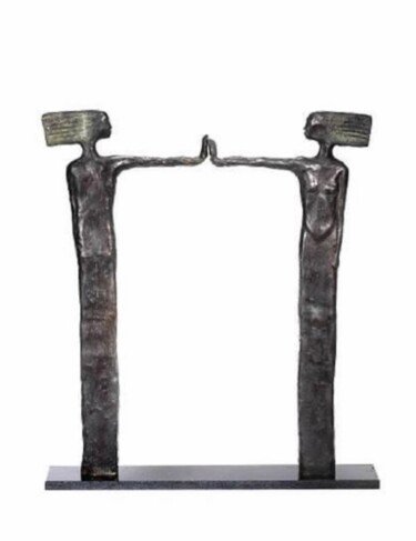 Sculpture titled "STOP AND FOCUS" by Emmanuel Okoro, Original Artwork, Resin