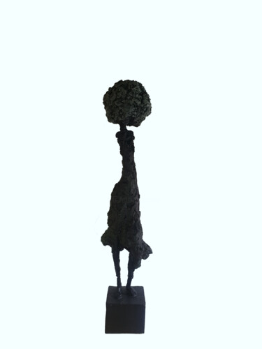 Γλυπτική με τίτλο "Afro Beauty" από Emmanuel Okoro, Αυθεντικά έργα τέχνης, Πηλός