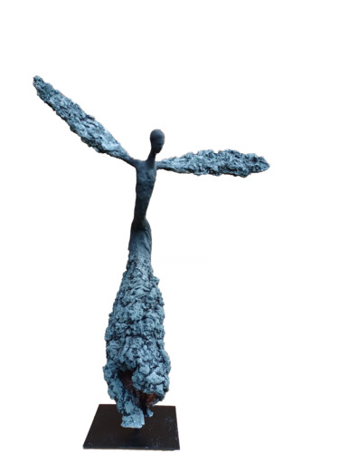 Skulptur mit dem Titel "Blackswan" von Emmanuel Okoro, Original-Kunstwerk, Harz