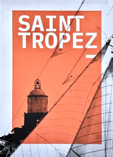 Gravures & estampes intitulée "Saint Tropez" par Emmanuel Quinart, Œuvre d'art originale, Sérigraphie