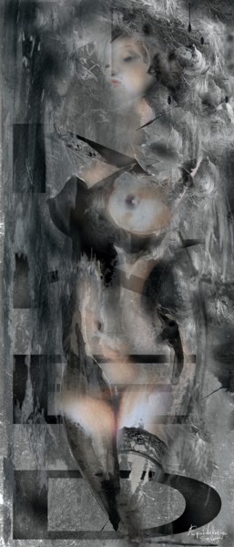 Arts numériques intitulée "Dernières-encres-1-…" par Epidermic Session, Œuvre d'art originale, Peinture numérique