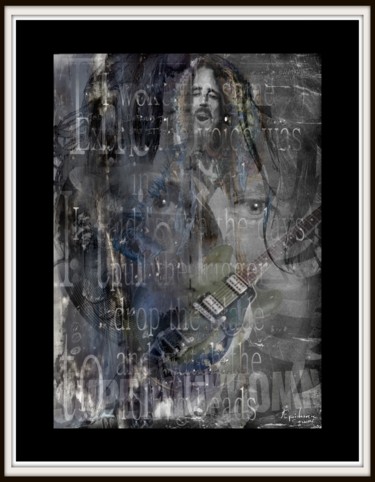 Digital Arts titled "Chris Cornell" by Epidermic Session, Original Artwork, Digital Painting