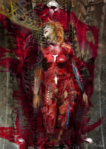 Arts numériques intitulée "Mylène Farmer" par Epidermic Session, Œuvre d'art originale, Peinture numérique