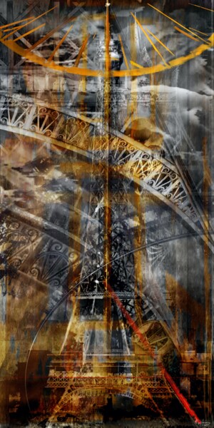 Digital Arts titled "Tour Eiffel "façon"" by Epidermic Session, Original Artwork, Digital Painting