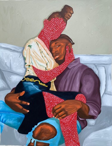 Malarstwo zatytułowany „My Own” autorstwa Emmanuel Tetteh, Oryginalna praca, Akryl