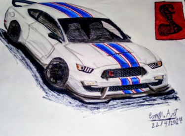 Painting titled "Ford mustang shellb…" by Emmanuel Vallejo, Original Artwork