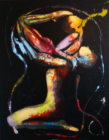 Painting titled "Flusso.jpg" by Emmanuela Zavattaro, Original Artwork, Acrylic