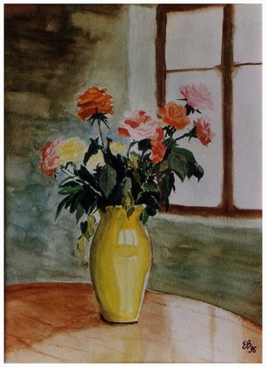 Painting titled "Bouquet: les vieill…" by Emmanuel Bochet, Original Artwork, Other