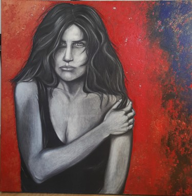 Painting titled "Rebecca" by Emmanuelle Aparicio, Original Artwork, Acrylic