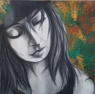 Картина под названием "clara" - Emmanuelle Aparicio, Подлинное произведение искусства, Акрил