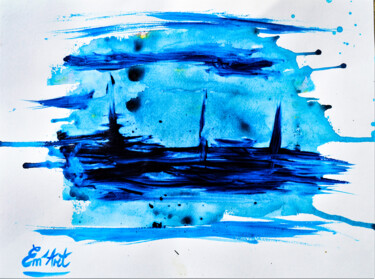 Schilderij getiteld "Autant en Emporte l…" door Em'Art, Origineel Kunstwerk, Aquarel